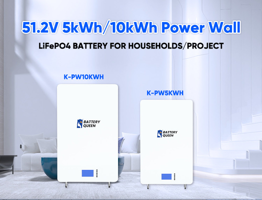 Monofásico 48V 100ah 200ah 5kwh 10kwh de la pared del poder de batería del grado A+ Lifepo4