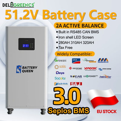 En stock Balancer activo 3.0 Seplos BMS 16 piezas EVE 304ah caja de batería de celda DIY