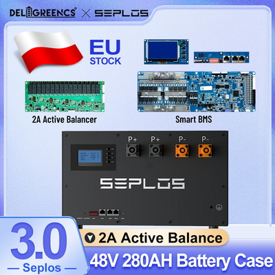 Deligreen Seplos 51.2V Kit de metal de equilibrio activo 3.0 BMS Lifepo4 Batería 200A ABMS para energía doméstica